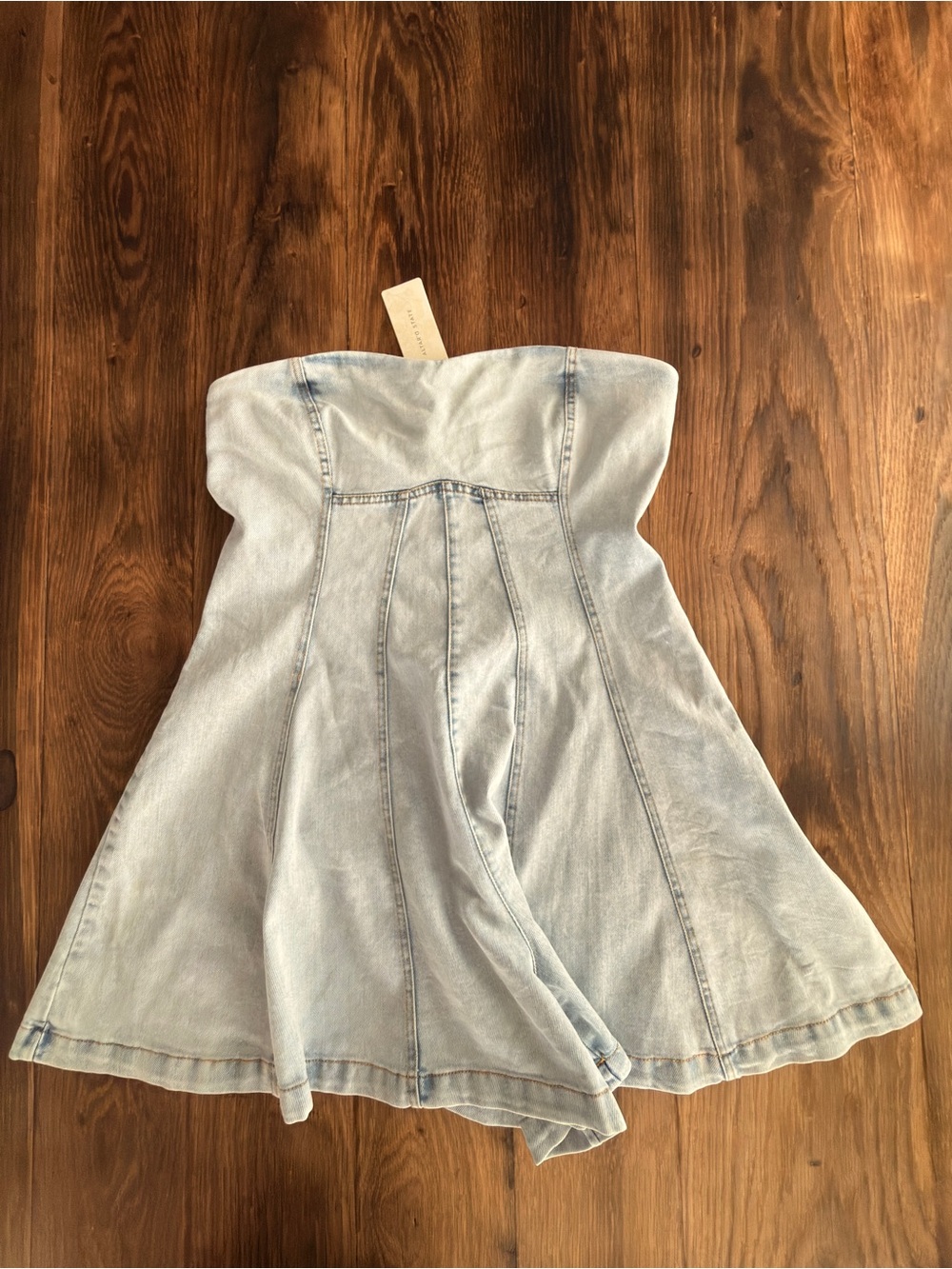 Altar'd State Light Blue Strapless Denim Dress for Kids